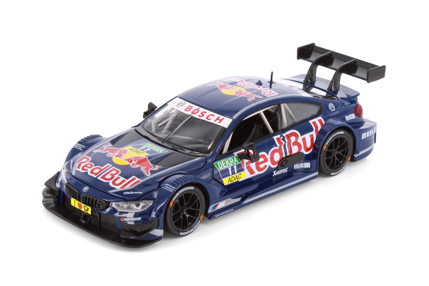 Box of 4 BMW M4 DTM w/Red Bull Racing Livery, Dark Blue - Showcasts 68295D - 1/24 Scale Diecast Model Cars