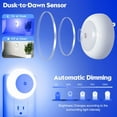 thumbnail image 2 of YUNOVA 2 Pack Dusk to Dawn Night Light Plug in Wall, Auto On/Off 0.5W LED Nightlight with Warm White Light, Safe Night Lights for Bedroom Bathroom Hallway Kitchen Nursery, 2 of 7