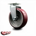 thumbnail image 2 of 6 Inch Poly on Aluminum Wheel Swivel Caster with Roller Bearing Service Caster, 2 of 2