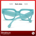 thumbnail image 3 of Fashion Oversized Blue Light Blocking Glasses for Women Men Trendy Big Square Frame Computer Eyeglasses, 3 of 7