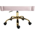 thumbnail image 4 of Meridian Furniture Arden Swivel Adjustable Pink Velvet and Gold Office Chair, 4 of 12