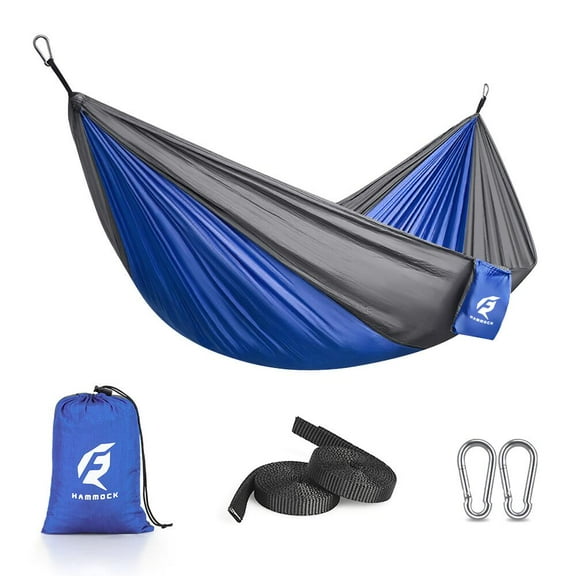 QUANFENG QF Hammock Nylon Portable Travel Camping Hammock, Black/Gray
