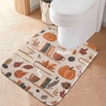 thumbnail image 2 of Yayeee Bath Rugs for Bathroom Floor Set of 2 Non Slip Fluffy Soft Absorbent Mat, Fall Acorns Pattern, 2 of 7