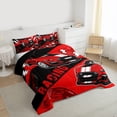 thumbnail image 3 of Homewish Speed Extreme Sport Bedding Comforter Set,Racing Game Twin Comforter Sets,Red Black Car Bedding Set For Boy Kids,Luxury Bedroom Decor Reversible,2-Piece, 3 of 8