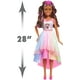 thumbnail image 2 of Barbie Gigante Fiesta Unicornio 72cm De Altura Pelo Castaño Barbie Muñeca, 2 of 4