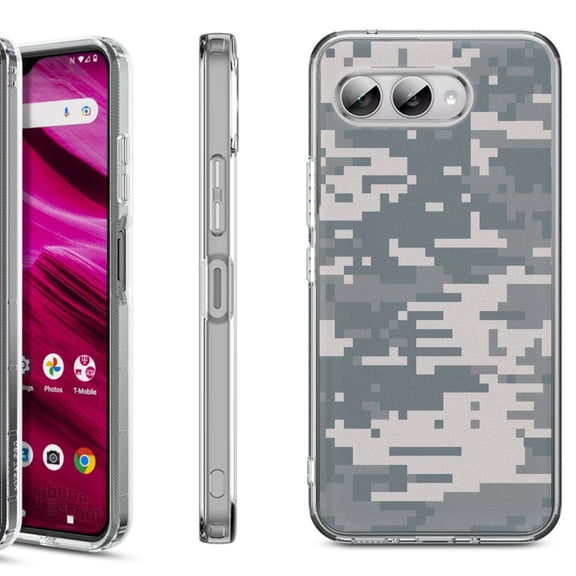 Shockproof Phone Case for T-Mobile Revvl 8, by OneToughShield - Digital Camo