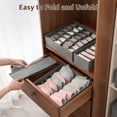 thumbnail image 6 of 12 Pack Drawer Organizer for Clothes, Underwear Organizer Set with 116 Cells, Foldable Fabric Storage Bins for Socks, Bras, Underwear, Closet Drawer Dividers, 6 of 8