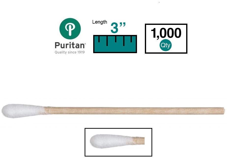 Puritan Medical 3' Standard Cotton Swab w/Wooden Handle - 803-WC (Box of 1000)