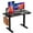 Black, variant on CHITOOMA 48" x 24" Electric Standing Desk with 4 Memory Preset Heights, Height Adjustable Sit Stand up Desk with Headphone Hook for Home Office, Black