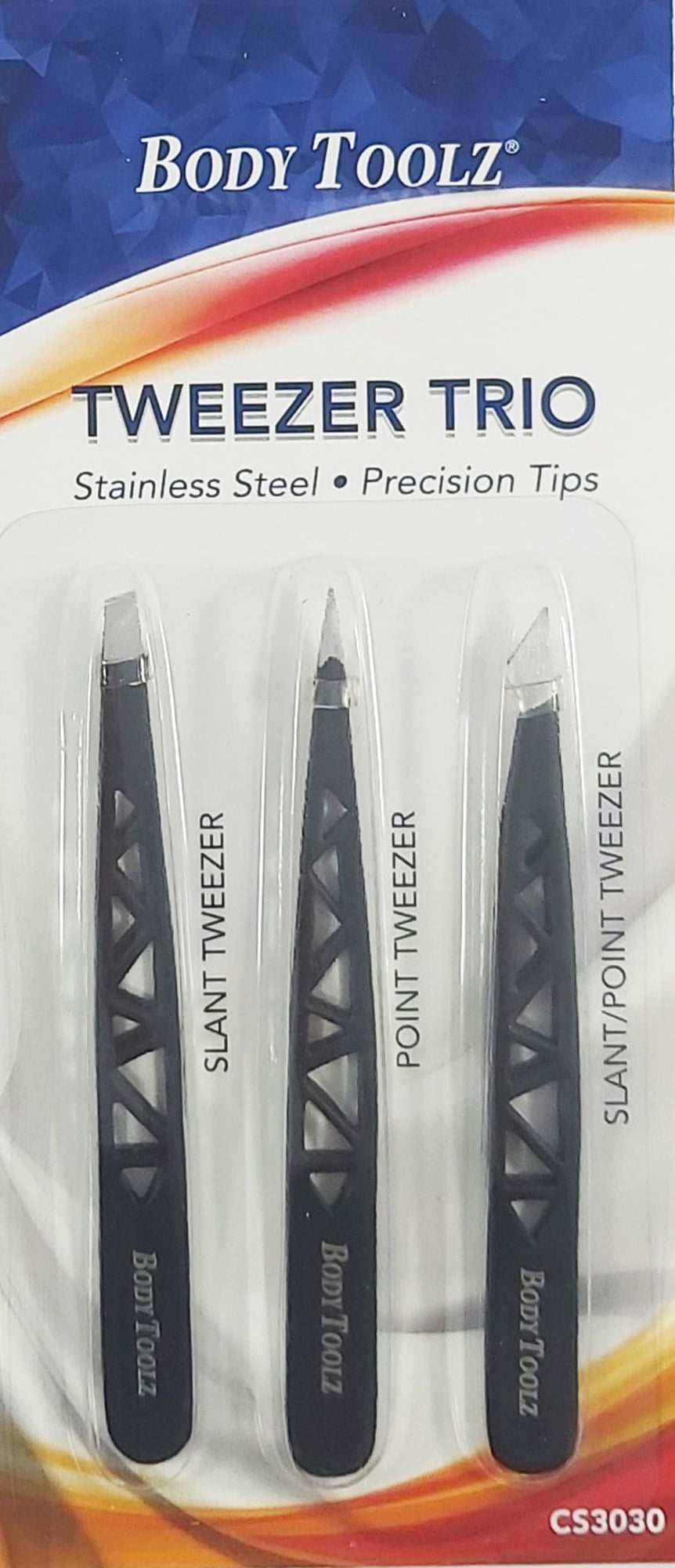 Body Toolz Tweezer Trio Slant, Point & Slant/Point Tweezers Precision