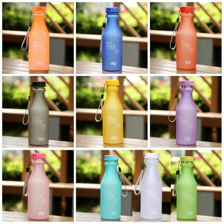 Water Ski World Cup (550mL BPA Candy Colors Unbreakable Frosted Leak-proof Plastic Cup Portable Sport Water Bottle for Travel Yoga Running Camping Cycling)