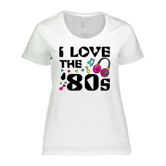 Inktastic I Love the '80s-musical Notes Women's Plus Size T-Shirt
