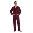 thumbnail image 1 of Apparonia Conjunto de Pijamas para Hombre Pijamas de Algodón con Cuello con Muescas para Hombre Ropa de Dormir de Manga Larga para Hombre con Bolsillos y Frente Fly Escarlata Dinámico L, 1 of 7