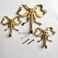thumbnail image 4 of Taicans Bow Hook Gold Brass Coat Hook Home Decorative Hook Bow-Knot Brass Hanger for Wall Hooks for Hanging for Coat Hat Towel Multi-Purpose Hooks,Multifunctional Brass Hook for Home Use B, 4 of 7