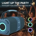 thumbnail image 3 of Babyltrl Portable Bluetooth 5.3 Speaker,9.3" Wireless Speaker with Dynamic LED Lights and Powerful 360° Sound,TWS Pairing,Outdoor Music Party Show,Blue, 3 of 9