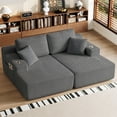 thumbnail image 5 of Leumius 130" U Shaped Sectional Couches with Chaise,Modern Deep Seat Boneless Corduroy Cloud Modular Sofa for Living Room,Gray, 5 of 8