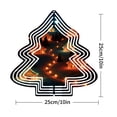 thumbnail image 3 of Metal Hanging Christmas Tree Wind Spinner - Festive Garden Decoration with Layered Design & Illuminated House Pattern for Yard, 3 of 7