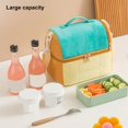 thumbnail image 4 of CSChome Sac à Lunch Bento Sac à Lunch Isolé - Bandoulière Réglable, Grande Capacité Fermeture Éclair Rangement Alimentaire pour Camping, 4 of 7