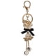 thumbnail image 3 of Llaveros con colgante de perlas para mujer, llavero de carro de calabaza, joyería de lujo, lazo de coche, decoración de bolso de Camelia, 3 of 4