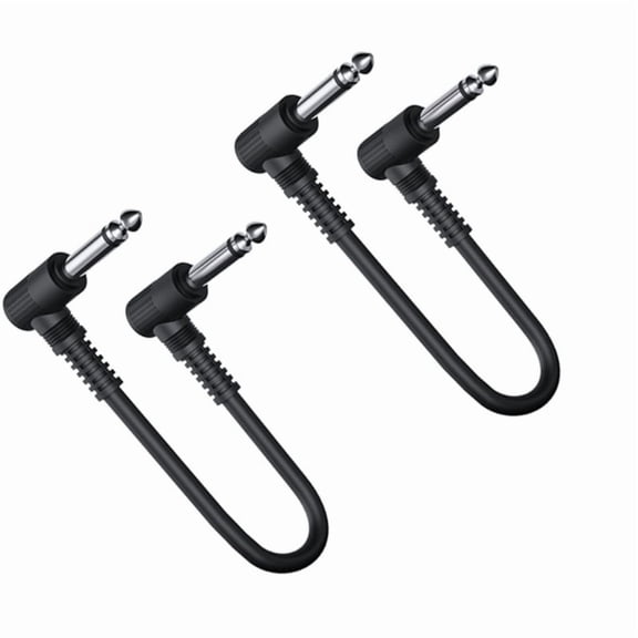 Guitar Pedal Interconnection Cables Right Angled Connectors Cord 30CM 11.8Inch