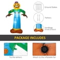 thumbnail image 7 of Outsunny 6' Cute Halloween Inflatables Outdoor Decorations Pumpkin Scarecrow, Blow-Up LED Yard Decor Indoor Outdoor for Garden, Lawn, Party, Holiday, 7 of 7