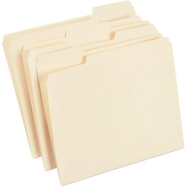 File Folders Letter 3 Tab Assorted Position 100/Box