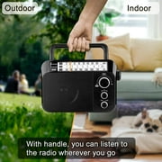 Retekess TR604W AM/FM Electric Radio, Emergency radio with NOAA, Home Use,Camping radio(Black)