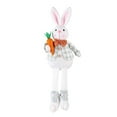 thumbnail image 2 of EclipseJewels Easter Bunny Doll Figurine, 10 Inch Rag Doll Plushie with Carrot for Spring Decor, Cute Stuffed Animal Ornament for Kids Easter Basket Gifts,Green, 2 of 6