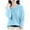 Light Blue, variant on MXUIKV Crewneck Sweaters for Women Long Sleeve Fall Fashion Fitness Knitted Tunic Stretchy Loose Fitted Womens Blouses Solid Color