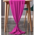 thumbnail image 4 of MDS Pack of 12 Wedding 27 x 170 inch Chiffon Table Runner for Wedding Decoration 14ft Runners - Pink, 4 of 4
