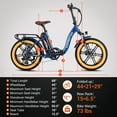 thumbnail image 3 of Addmotor Electric Bike for Adults, Foldable Step-Thru Electric Bike, 48V 20Ah Removable Battery, 750W Folding Electric Bike for Adults, M-140 R7 20" Fat Tire Ebike,Black, 3 of 7