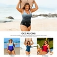 thumbnail image 6 of SHEWIN Plus Size One Piece Swimsuits for Women Summer Basic Sports Tummy Control Bathing Suit with Removable Padding 3X, 6 of 10