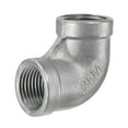 thumbnail image 1 of Unique Bargains 3/8 NPT Female Thread 90 Degree Elbow Pipe Fitting 304 Stainless Steel, 1 of 5