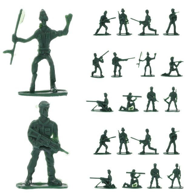 MOVTOTOP 100Pcs Small Soldier Models Mini Soldier Figures for Doll Houses School Projects Educational Use