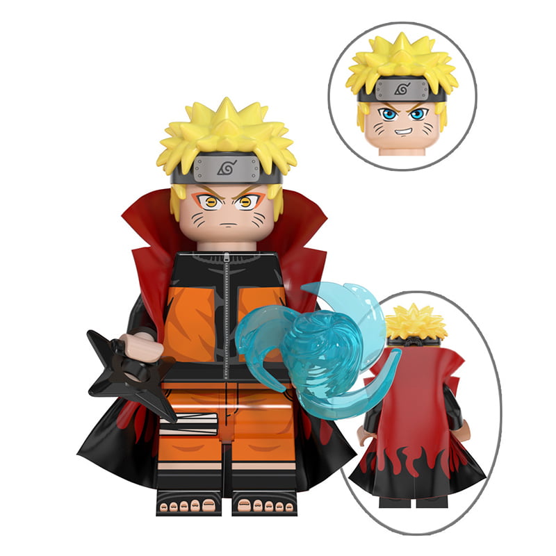 8Pcs Action Figures Building Blocks Naruto Anime Custom Minifigure Fit Lego Toys 