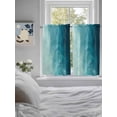 thumbnail image 3 of Blue Teal Ombre Bathroom Window Curtain, Coastal Beach Modern Abstract Art Light Filtering Coffee Kitchen Curtains, Bedroom Living Room Curtains 2 Panel 84"x45", 3 of 6