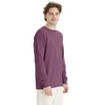 thumbnail image 4 of Hanes Long Sleeve Cotton T-Shirt Unisex Garment Dyed Tee Crewneck Cotton, 4 of 8