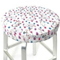 thumbnail image 3 of Fotbe Rabbit Eating Stool Covers Round,Waterproof Round Bar Stool Covers Bar Chair Covers Washable Stool Cushion Slipcover for 12-14 Inch Chair-14 inch, 3 of 7