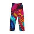 thumbnail image 6 of Goofa Colorful Abstract Swirls Pattern Printed Soft Pajama Pants for Men, Wide Leg Comfy Casual Lounge Yoga Pants-Large, 6 of 9