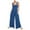 Blue, variant on Maean Women's Casual Loose Jumpsuits Summer Trendy Sleeveless Wide Leg Long Rompers Tank Top Pants with Pockets