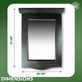 thumbnail image 3 of Renovator's Supply Black Hardwood Corner Wall Mount Medicine Cabinet with Recessed Mirror, 3 of 15