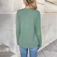 thumbnail image 6 of HLKJKLS Long Sleeve Shirts For Women Casual V Neck Long Sleeve Basic Tee Loose Fit Fall Trendy T Shirt Green S-3Xl, 6 of 6