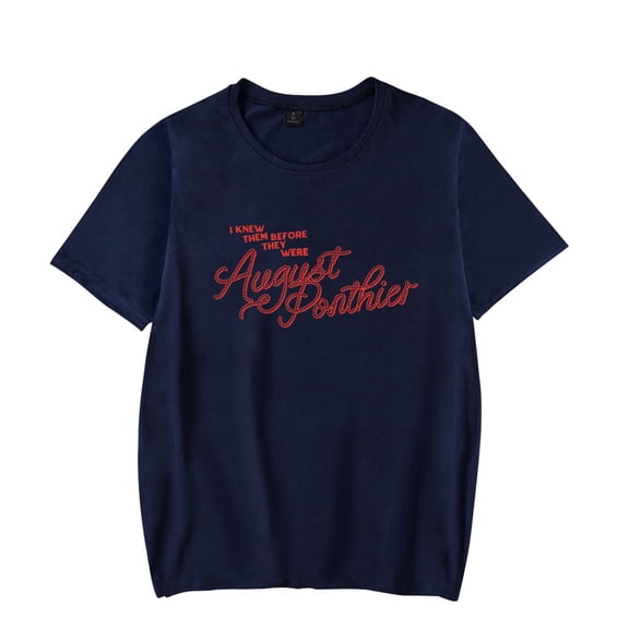 August Ponthier Logo Merch T-shirt Summer Unisex 2026 Short-sleeved Casual Design Tee