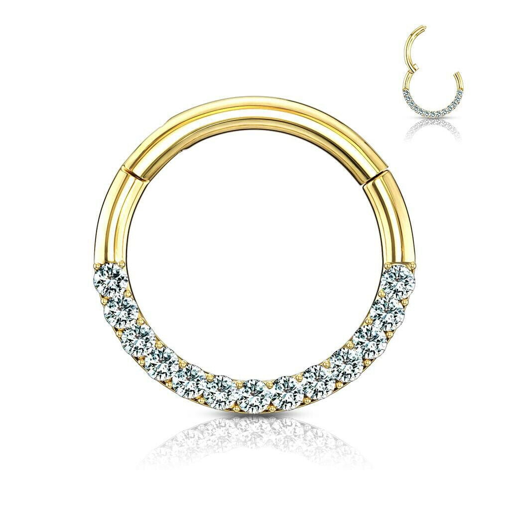 rini_mc2 1 Pc Marquis CZ Prong Set Surgical Steel Bendable Cartilage Nose Hoop Septum Ring Rose Gold rini_mc2 1 Pc Marquis CZ Prong Set Surgical Steel Bendable Cartilage Nose Hoop Septum Ring Rose Gold