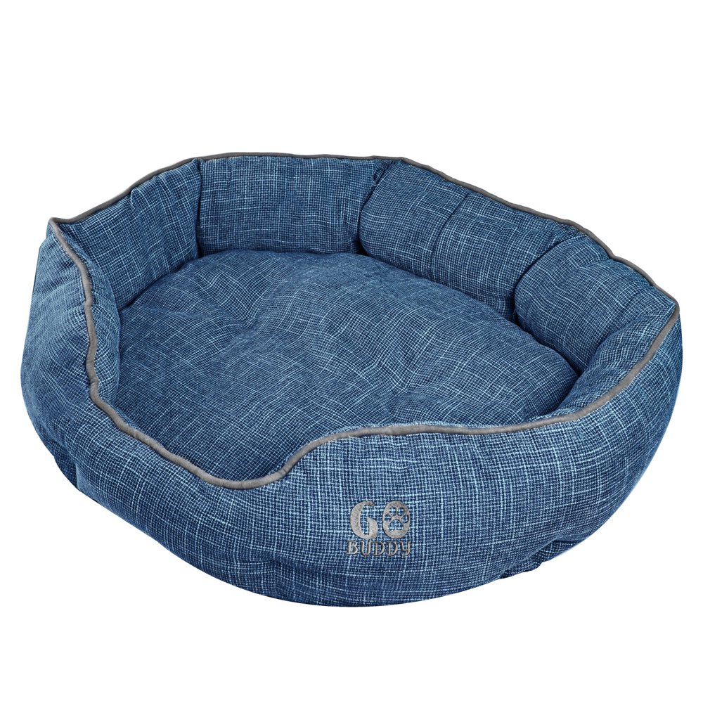 GOBUDDY Round Pet Bed For Cats & Dogs Ultra Soft & Comfortable