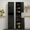 thumbnail image 6 of 69" H Tall Bathroom Storage Cabinet with 2 Barn Doors and 1 Drawer, Narrow Storage Unit, Adjustable Shelves,Floor Cabinet for Bathroom, Living Room, Entryway,Kitchen,(White), 6 of 10