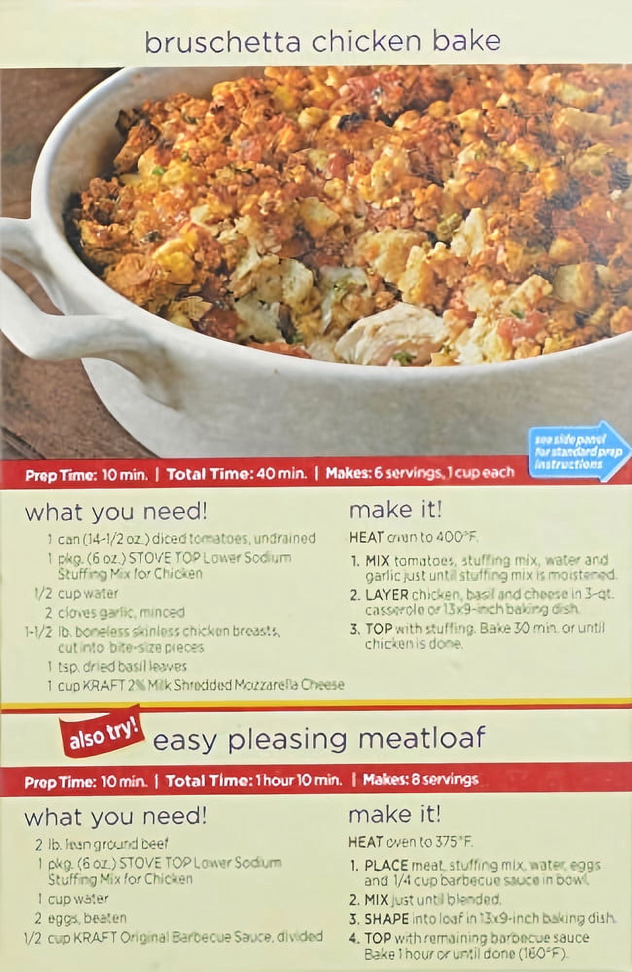 Stove Top Chicken Lower Sodium Stuffing, 6 oz Box (Pack of 20)