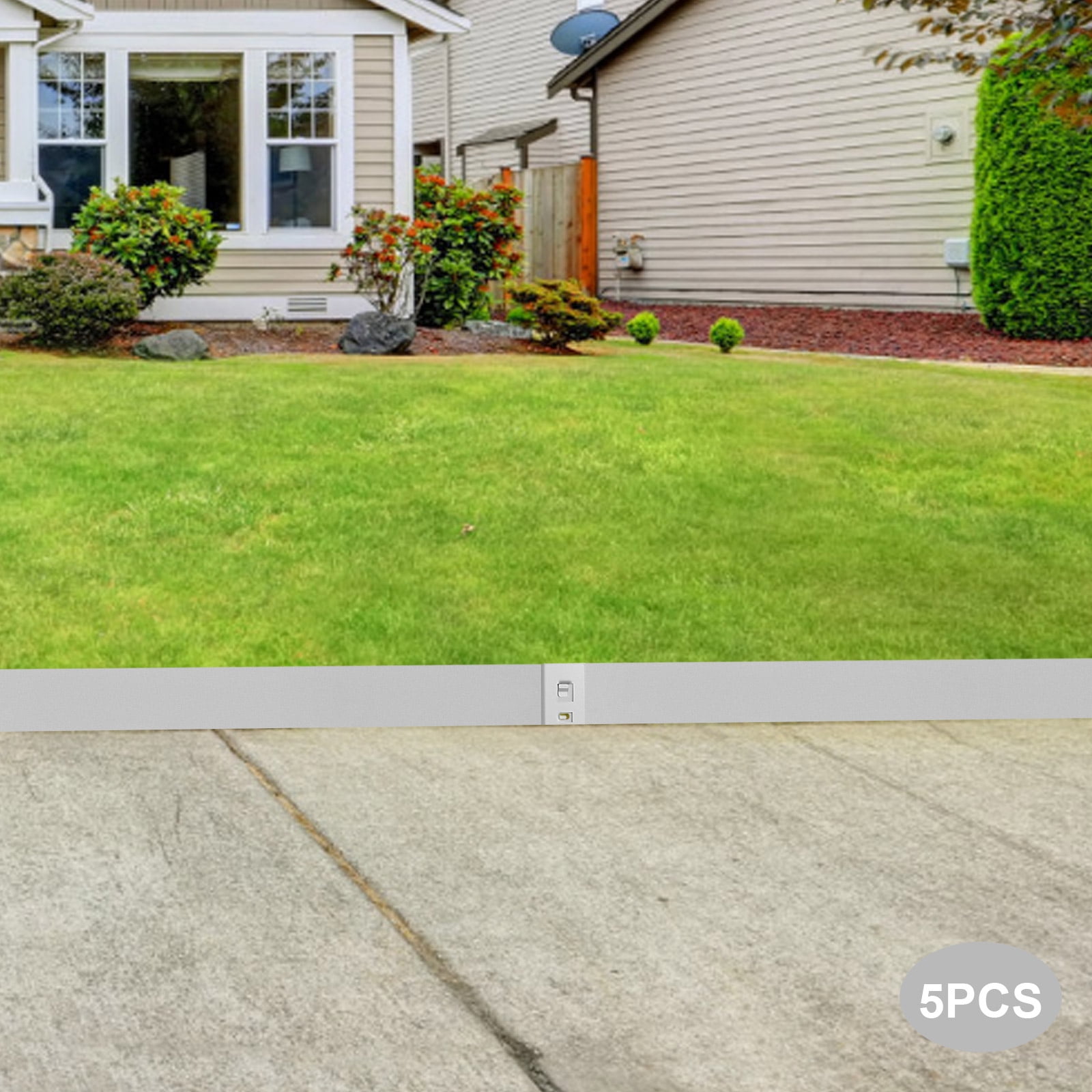 Wildnix Landscape Edging, 5 Pieces (16.25ft Total), Flexible Steel Design with Nano Baking Paint, Corrosion-Resistant, Easy to Install and Store, Sharp Teeth for Effortless Ground Insertion, Ideal fo