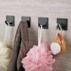 thumbnail image 2 of Ganchos de pared autoadhesivos 4 piezas Ganchos adhesivos negros de acero inoxidable Antióxido e impermeable Almacenamiento de baño Toallero Sin rastro Familia y oficina, 2 of 5