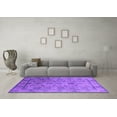 thumbnail image 3 of Ahgly Company Indoor Square Oriental Purple Industrial Area Rugs, 8' Square, 3 of 4